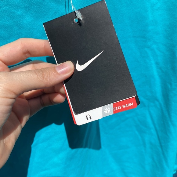 2/$45 NWT Nike JUST DO IT Bright Blue Quarter Zip Pullover - Picture 3 of 9